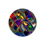 Abstract Digital Art Rubber Coaster (Round)  Front