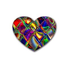 Abstract Digital Art Heart Coaster (4 Pack) 