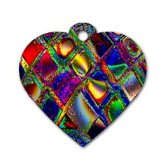 Abstract Digital Art Dog Tag Heart (one Side)