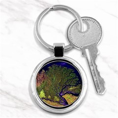 Lena River Delta A Photo Of A Colorful River Delta Taken From A Satellite Key Chains (round)  by Simbadda