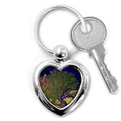 Lena River Delta A Photo Of A Colorful River Delta Taken From A Satellite Key Chains (heart)  by Simbadda