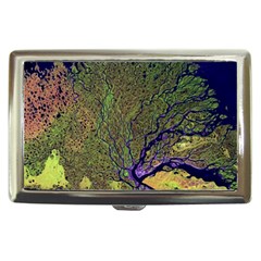 Lena River Delta A Photo Of A Colorful River Delta Taken From A Satellite Cigarette Money Cases by Simbadda