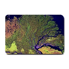 Lena River Delta A Photo Of A Colorful River Delta Taken From A Satellite Small Doormat  by Simbadda