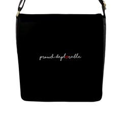 Proud Deplorable Maga Women For Trump With Heart And Handwritten Text Flap Messenger Bag (l)  by snek