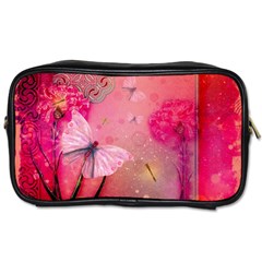 Wonderful Butterflies With Dragonfly Toiletries Bags by FantasyWorld7