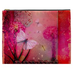 Wonderful Butterflies With Dragonfly Cosmetic Bag (xxxl)  by FantasyWorld7