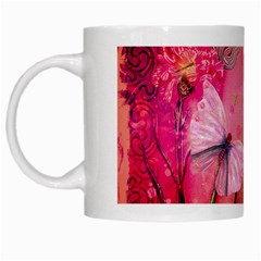 Wonderful Butterflies With Dragonfly White Mugs by FantasyWorld7