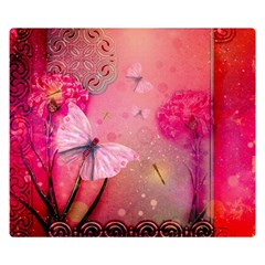 Wonderful Butterflies With Dragonfly Double Sided Flano Blanket (small)  by FantasyWorld7