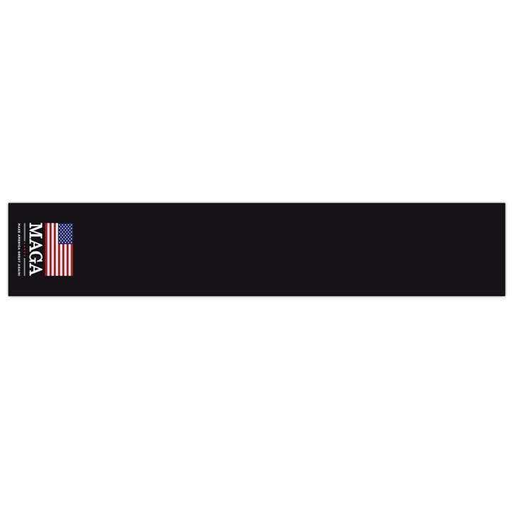 MAGA Make America Great Again with US Flag on black Large Flano Scarf 