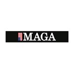 MAGA Make America Great Again with US Flag on black Flano Scarf (Mini) Front