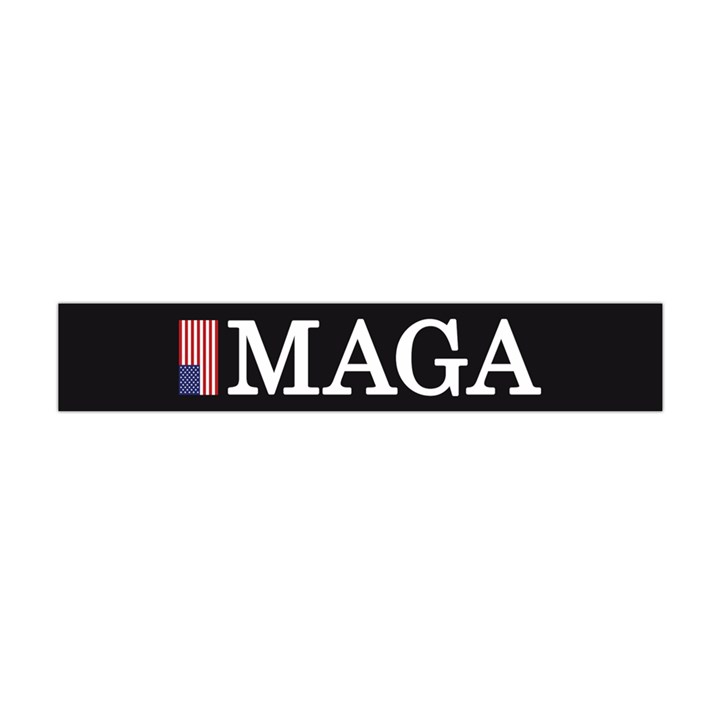 MAGA Make America Great Again with US Flag on black Flano Scarf (Mini)