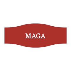 Maga Make America Great Again With Us Flag On Black Stretchable Headband by snek