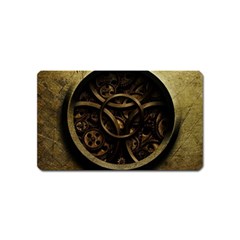 Abstract Steampunk Textures Golden Magnet (Name Card)