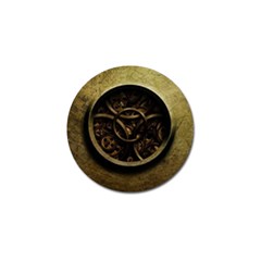 Abstract Steampunk Textures Golden Golf Ball Marker by Sapixe