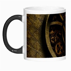 Abstract Steampunk Textures Golden Morph Mugs