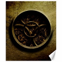 Abstract Steampunk Textures Golden Canvas 8  x 10 