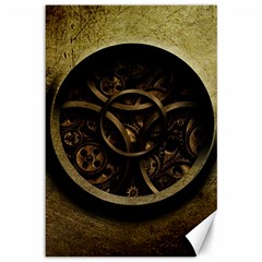 Abstract Steampunk Textures Golden Canvas 12  x 18  