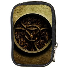 Abstract Steampunk Textures Golden Compact Camera Cases