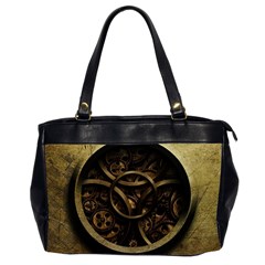 Abstract Steampunk Textures Golden Office Handbags (2 Sides) 