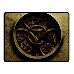 Abstract Steampunk Textures Golden Fleece Blanket (Small)