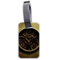 Abstract Steampunk Textures Golden Luggage Tags (Two Sides)