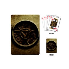 Abstract Steampunk Textures Golden Playing Cards (Mini) 