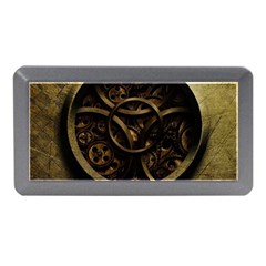 Abstract Steampunk Textures Golden Memory Card Reader (Mini)