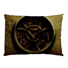 Abstract Steampunk Textures Golden Pillow Case (Two Sides)