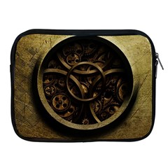 Abstract Steampunk Textures Golden Apple Ipad 2/3/4 Zipper Cases by Sapixe