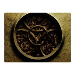 Abstract Steampunk Textures Golden Double Sided Flano Blanket (Mini) 