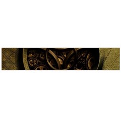 Abstract Steampunk Textures Golden Large Flano Scarf 