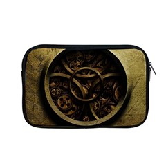 Abstract Steampunk Textures Golden Apple MacBook Pro 13  Zipper Case