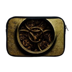 Abstract Steampunk Textures Golden Apple MacBook Pro 17  Zipper Case