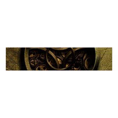 Abstract Steampunk Textures Golden Velvet Scrunchie