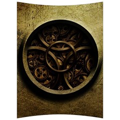 Abstract Steampunk Textures Golden Back Support Cushion