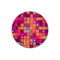 Abstract Background Colorful Magnet 3  (round)