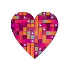 Abstract Background Colorful Heart Magnet