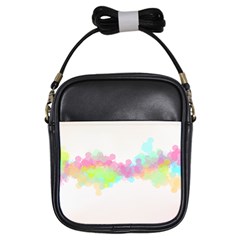 Abstract Color Pattern Colorful Girls Sling Bags by Sapixe