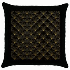 Abstract Stripes Pattern Throw Pillow Case (black) by Sapixe