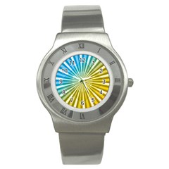 Abstract Art Art Radiation Stainless Steel Watch by Sapixe