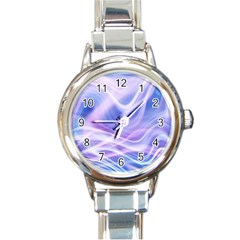 Abstract Graphic Design Background Round Italian Charm Watch by Sapixe