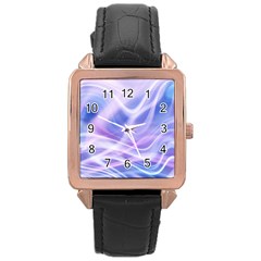 Abstract Graphic Design Background Rose Gold Leather Watch  by Sapixe