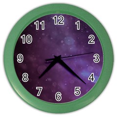 Abstract Purple Pattern Background Color Wall Clocks by Sapixe