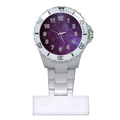 Abstract Purple Pattern Background Plastic Nurses Watch by Sapixe