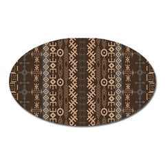 African Style Vector Pattern Oval Magnet by Sapixe