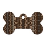 African Style Vector Pattern Dog Tag Bone (One Side) Front