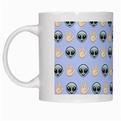 Alien Pattern White Mugs by Sapixe