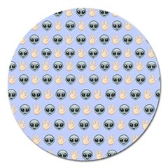 Alien Pattern Magnet 5  (round) by Sapixe