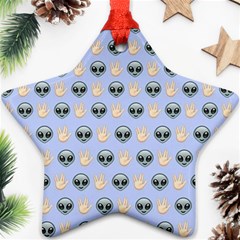 Alien Pattern Star Ornament (two Sides) by Sapixe