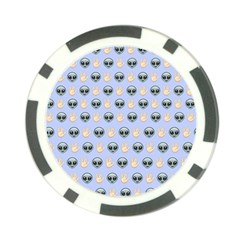 Alien Pattern Poker Chip Card Guard by Sapixe